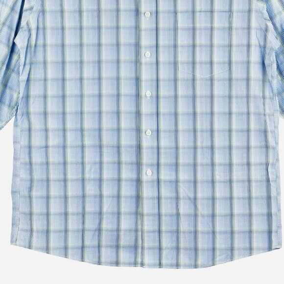 MICHAEL Michael Kors Men's Long Sleeve Plaid Blue Shirt Size 16.5 32/33 Large - Picture 6 of 11